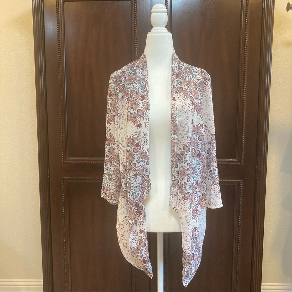 Born Famous Mauve Cream Pink Kimono Size Medium M